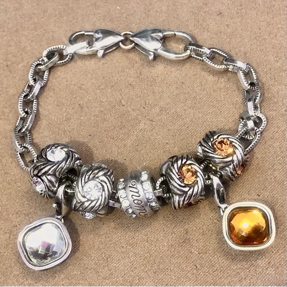 Brighton November Venus Birthstone Charm in golden-brown Topaz Retired - Picture 4 of 6